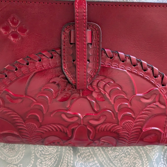 Patricia Nash Red Leather Crossbody Bag - Picture 2 of 13